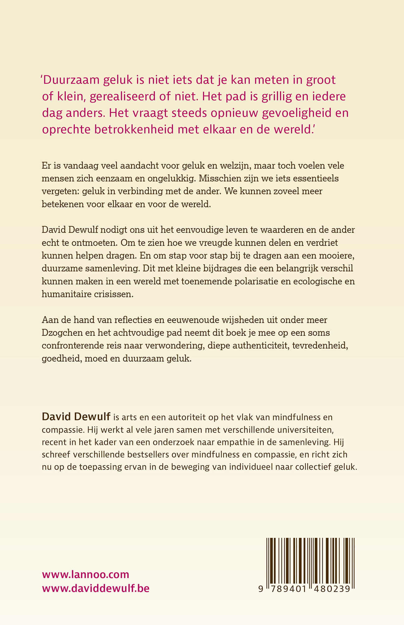Achterkant van Leven met wijsheid en compassie