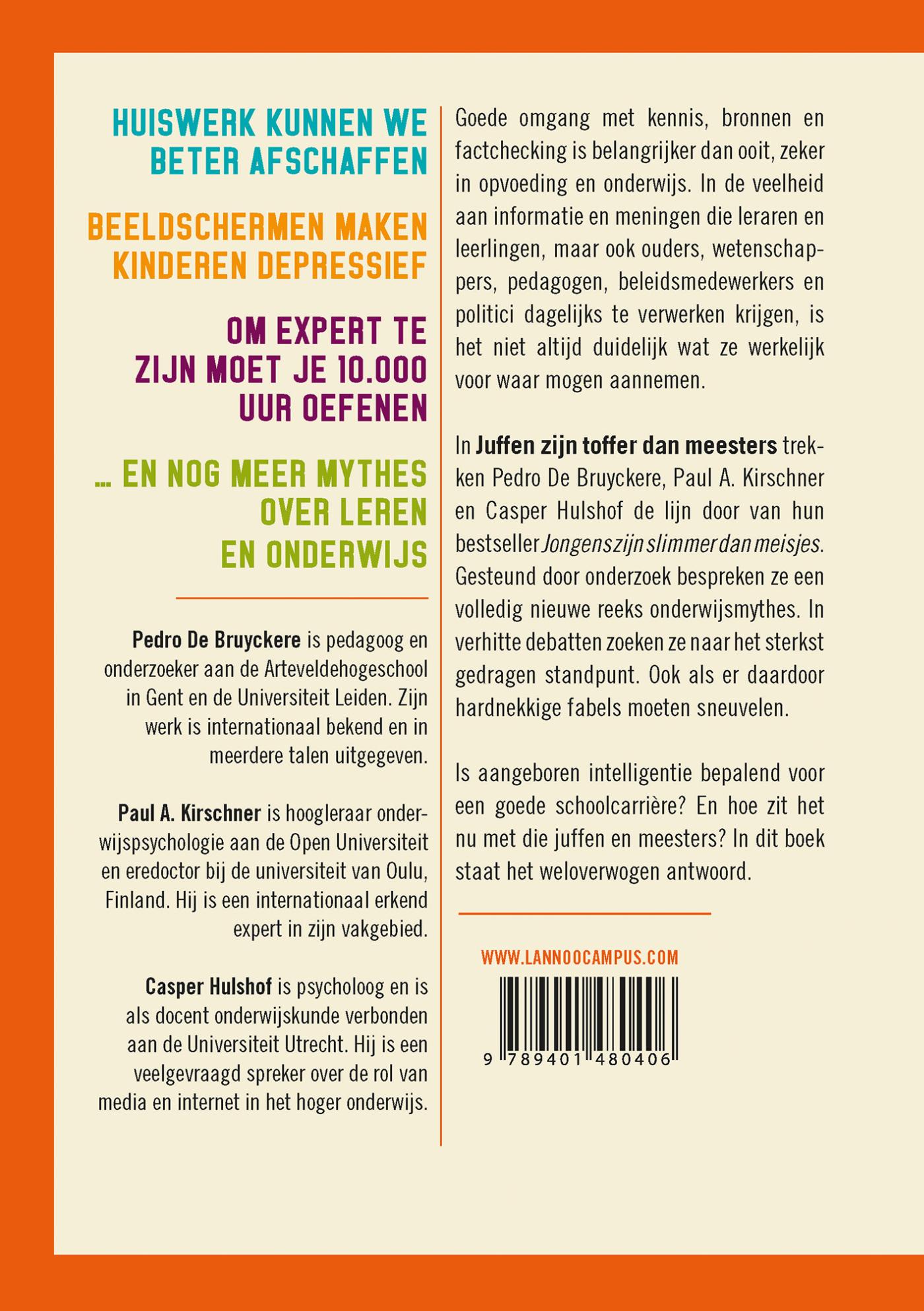 Achterkant van Juffen zijn toffer dan meesters
