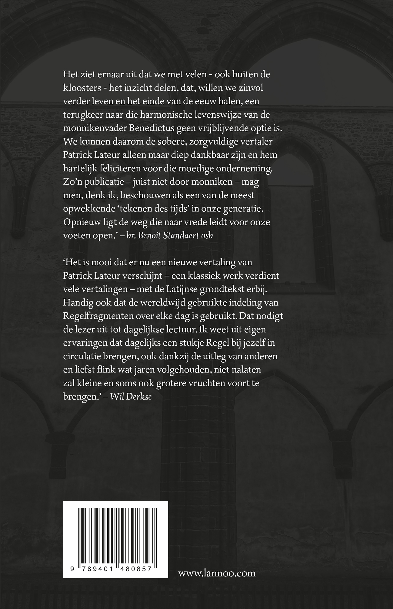 Achterkant van De regel van Benedictus