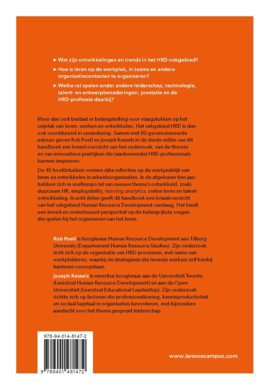 Achterkant van Handboek Human Resource Development