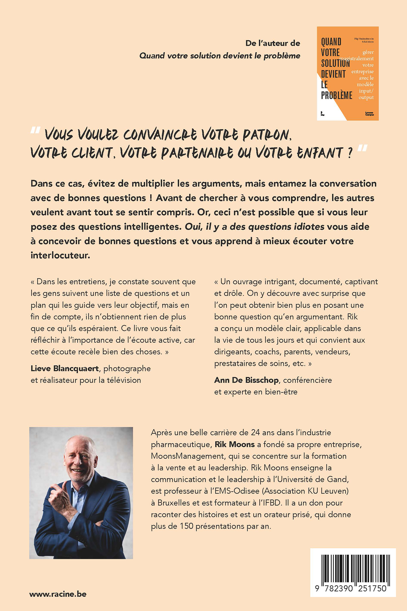 Achterkant van Oui, il y a des questions idiotes.