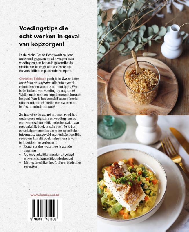 Achterkant van Eat to beat: hoofdpijn en migraine