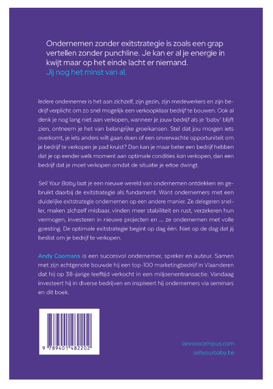 Achterkant van Sell your baby