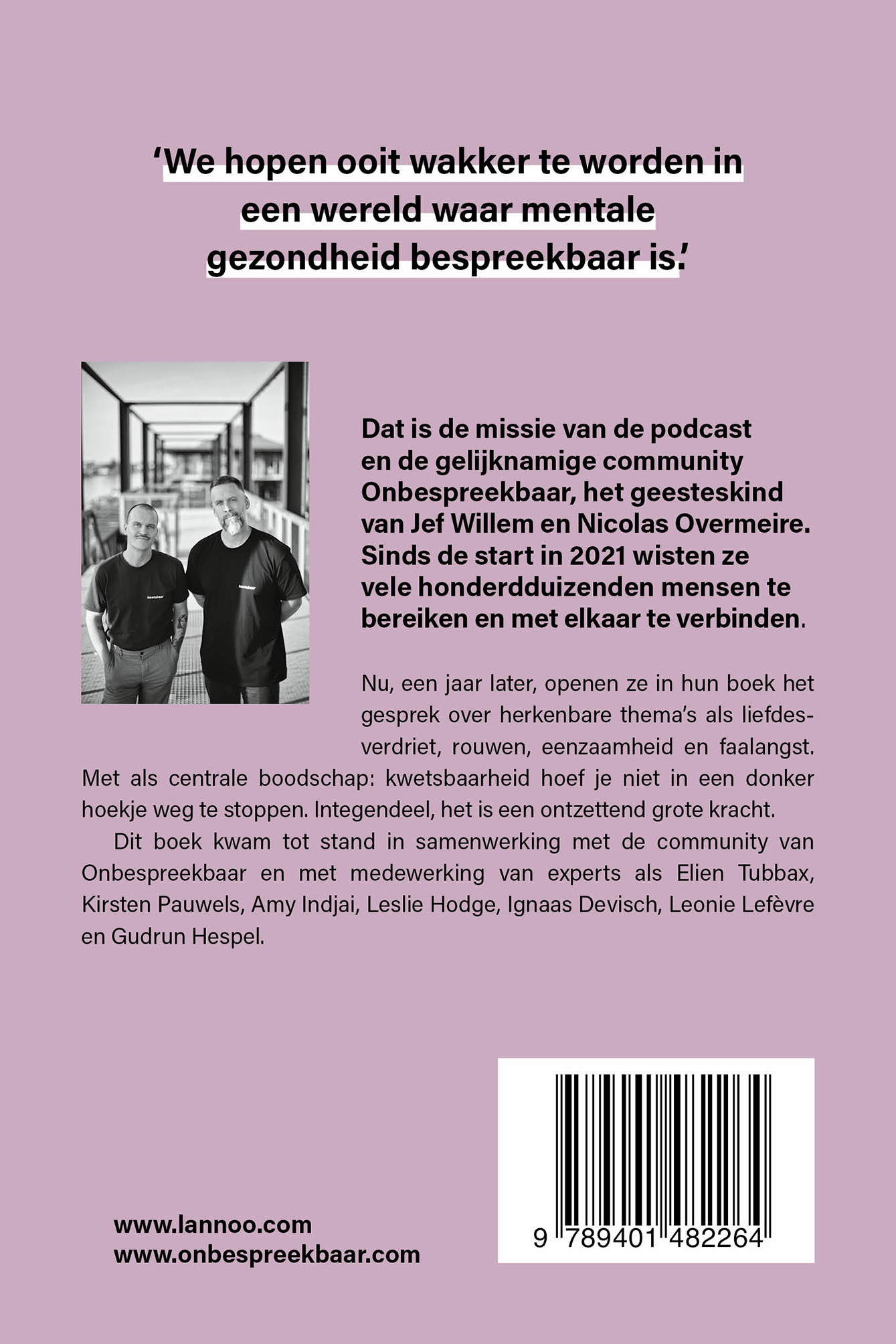 Achterkant van Omdat we hier niet genoeg over praten