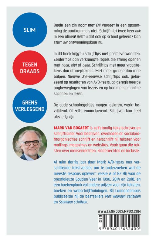 Achterkant van 101 schrijftips die je moest missen op school