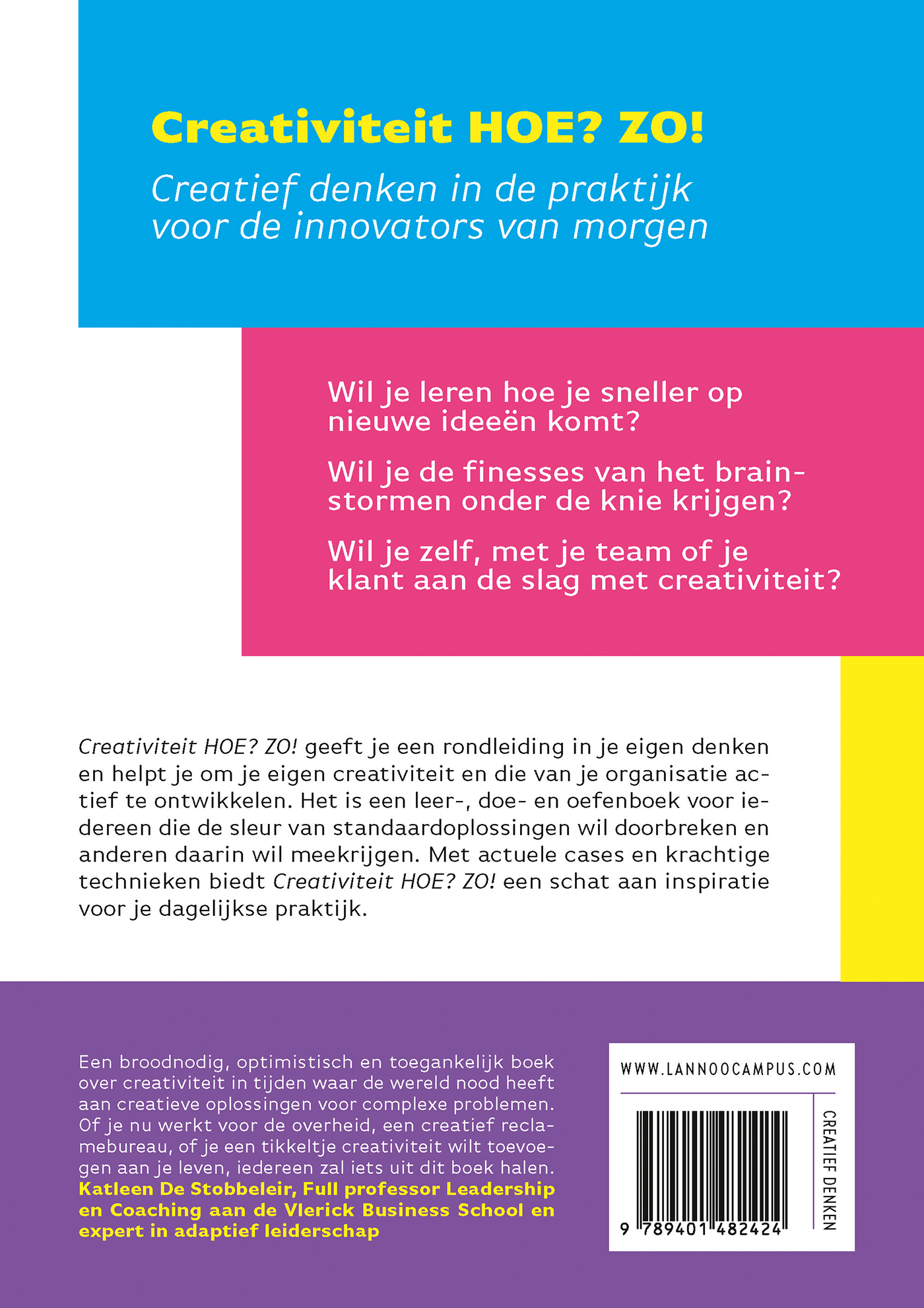Achterkant van Creativiteit. Hoe? Zo!