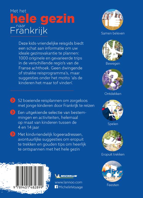 Achterkant van Met het hele gezin naar Frankrijk