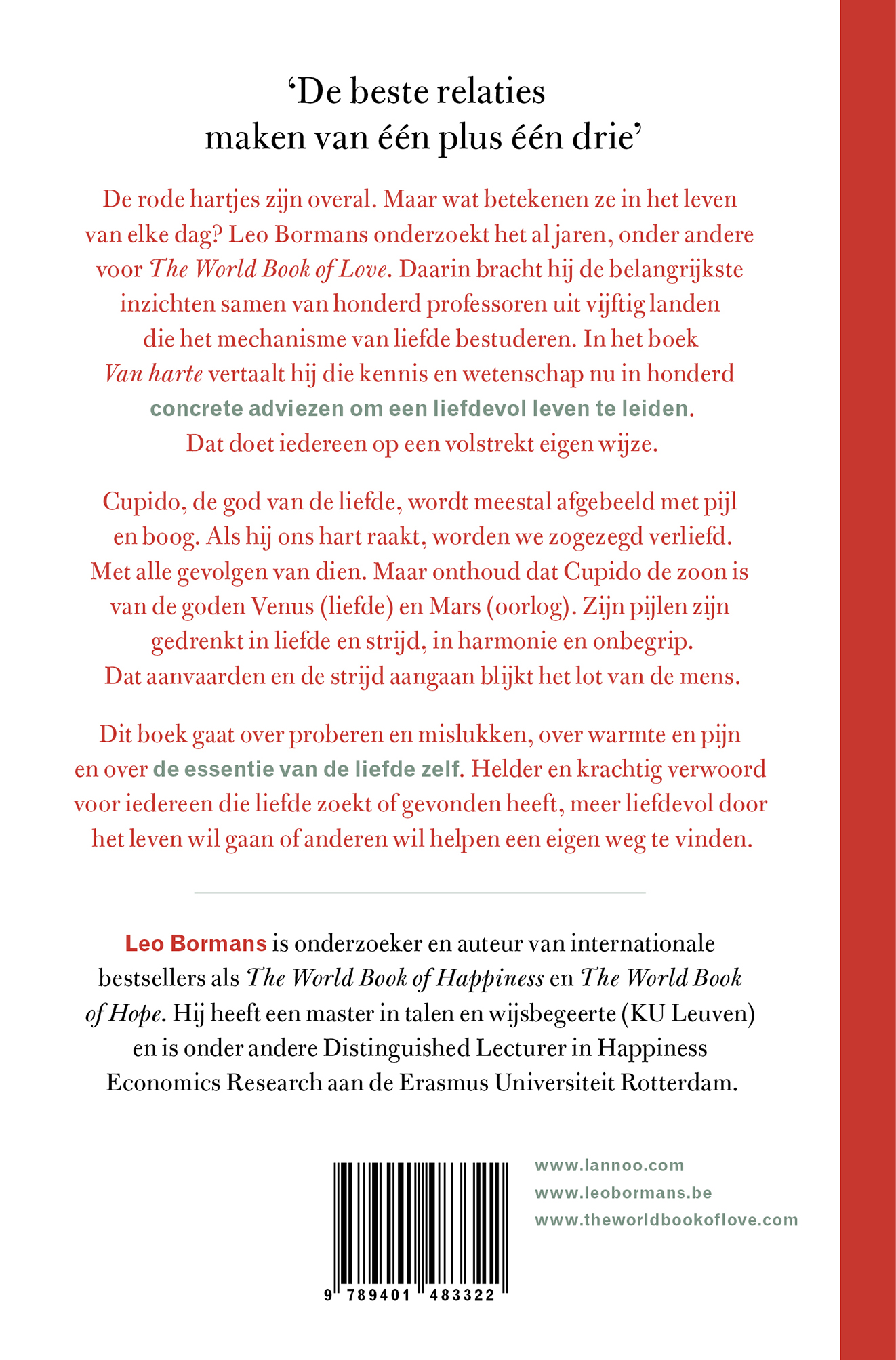 Achterkant van Van harte