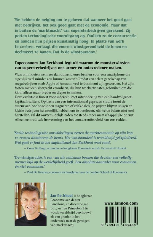 Achterkant van De winstparadox
