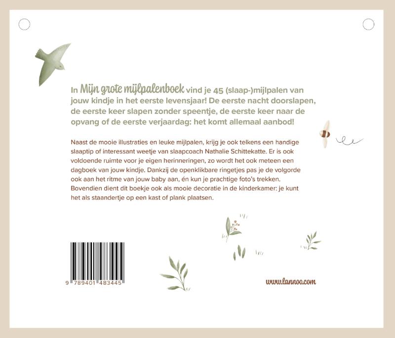 Achterkant van Mijn grote mijlpalenboek