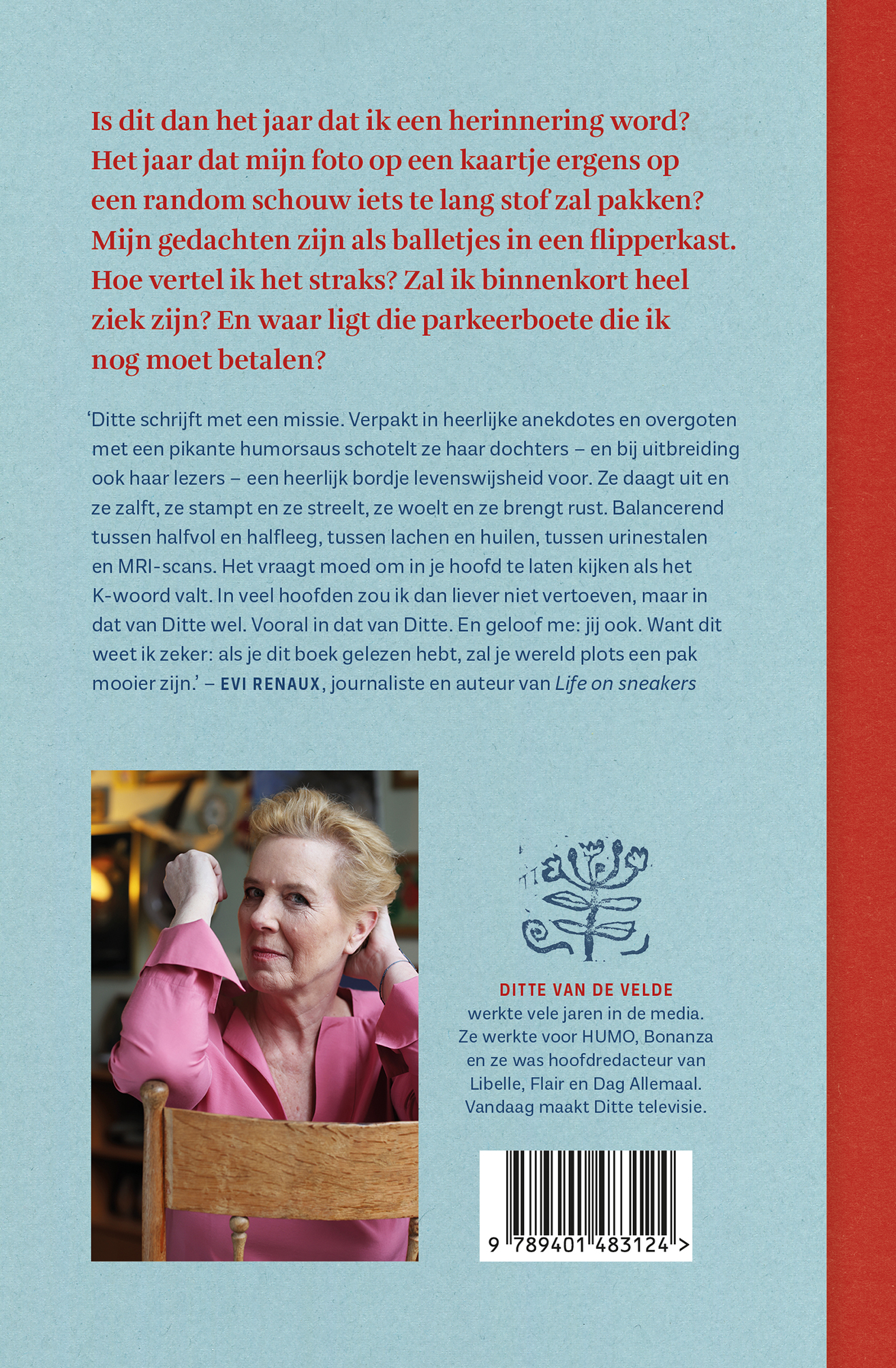 Achterkant van Kam je haren, groet de ochtend