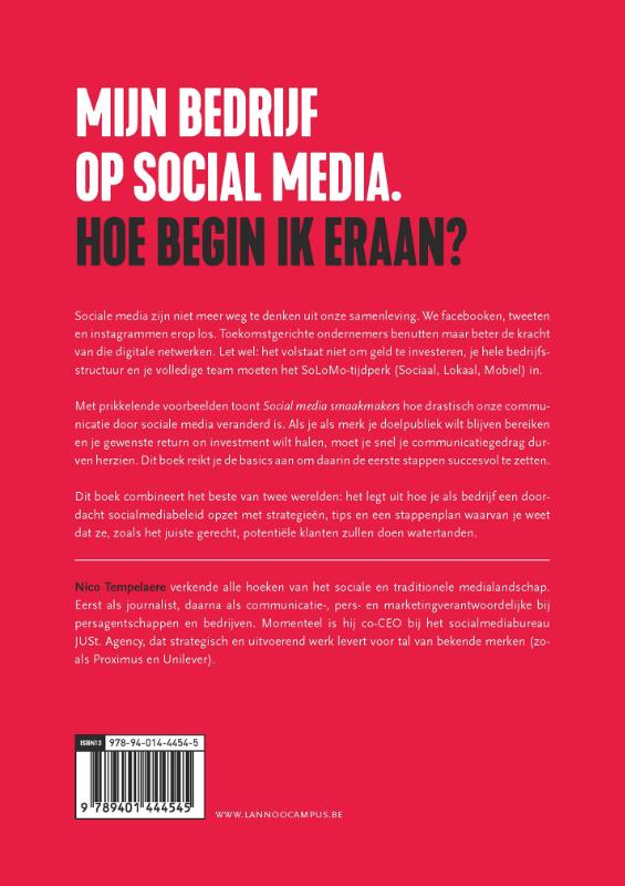 Achterkant van Social Media Smaakmakers