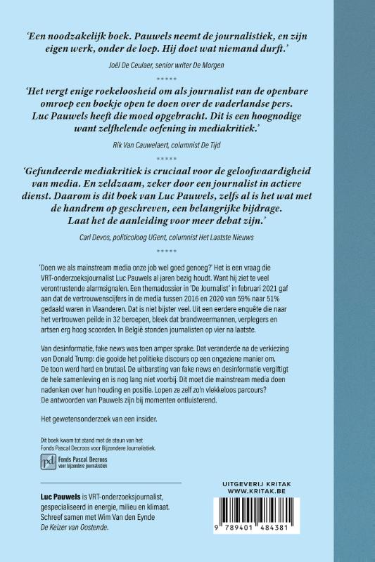 Achterkant van Journalistiek in tijden van fake news