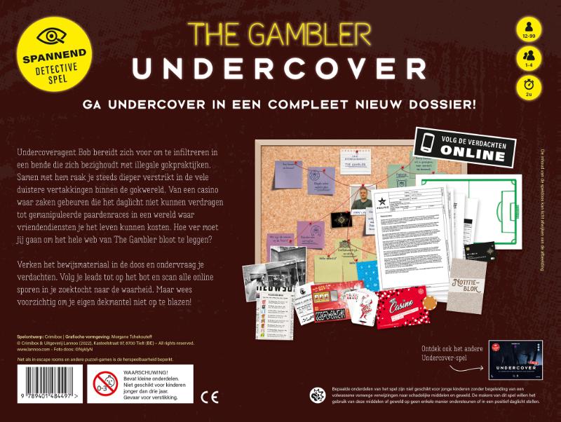 Achterkant van Undercover - Detectivespel The Gambler