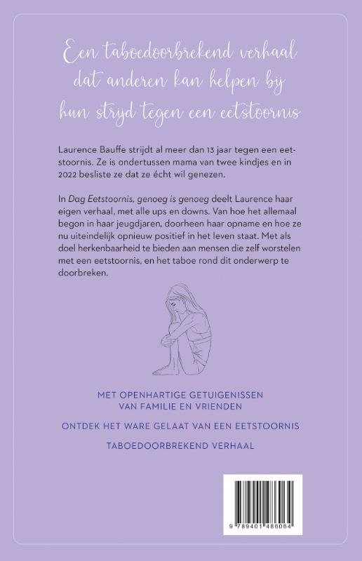 Achterkant van Dag eetstoornis, genoeg is genoeg
