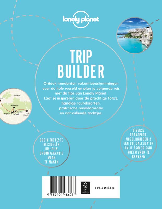 Achterkant van Lonely Planet’s Tripbuilder