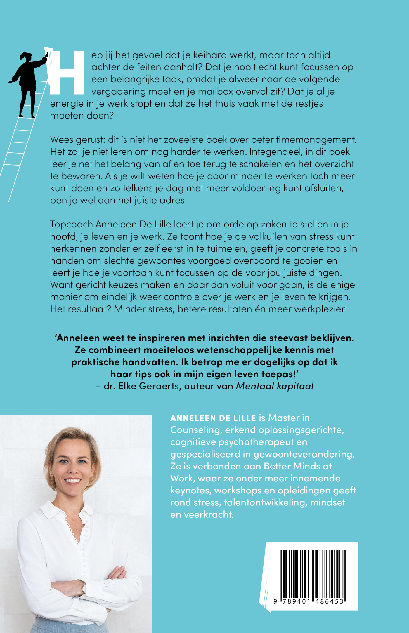 Achterkant van Minder werken, meer doen