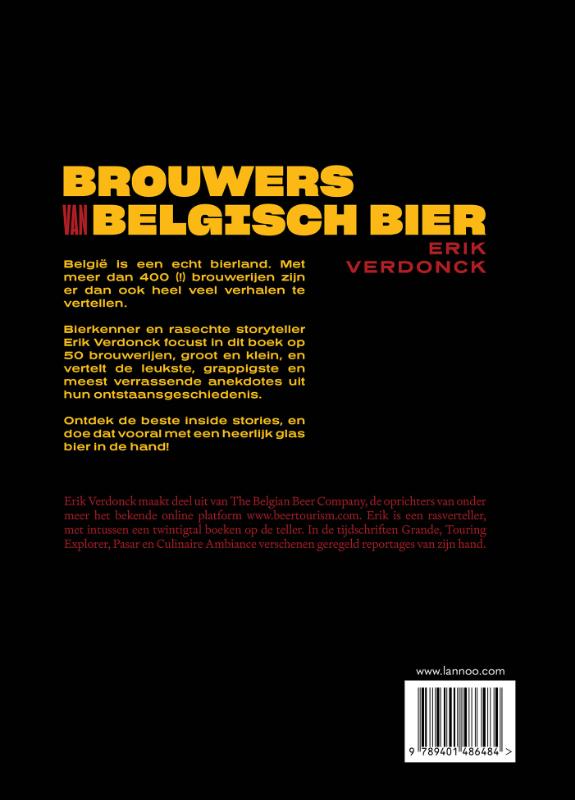 Achterkant van Brouwers van Belgisch bier