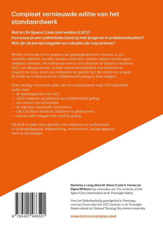 Achterkant van Praten met kinderen en jongeren in crisissituaties (nieuwe editie)
