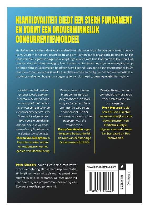 Achterkant van De retentie-economie