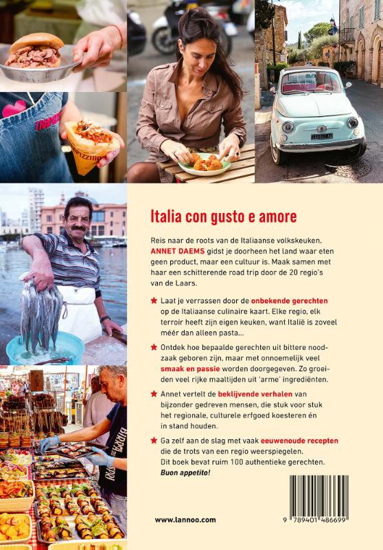 Achterkant van Italia con gusto e amore