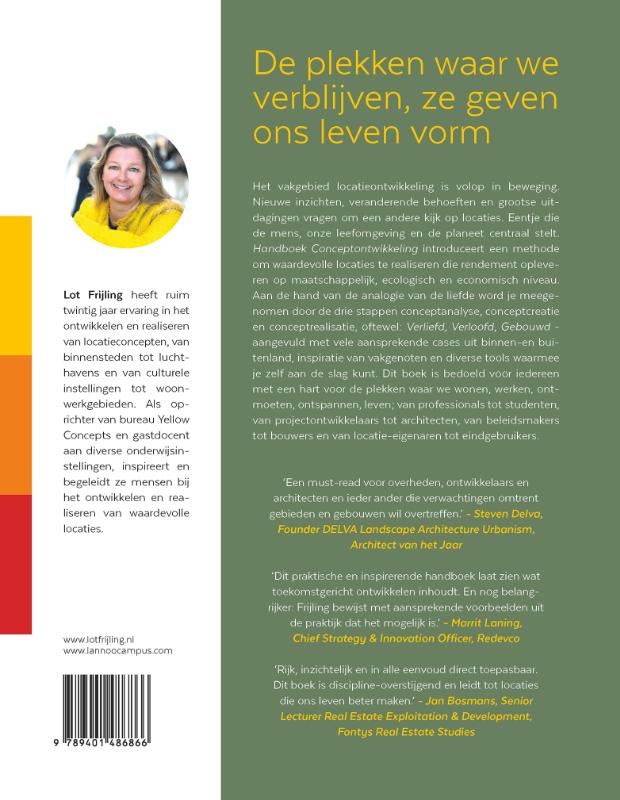 Achterkant van Handboek conceptontwikkeling - In 3 stappen naar waardevolle locaties