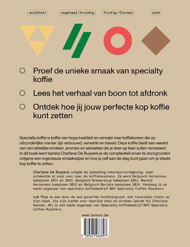 Achterkant van De smaak van specialty koffie