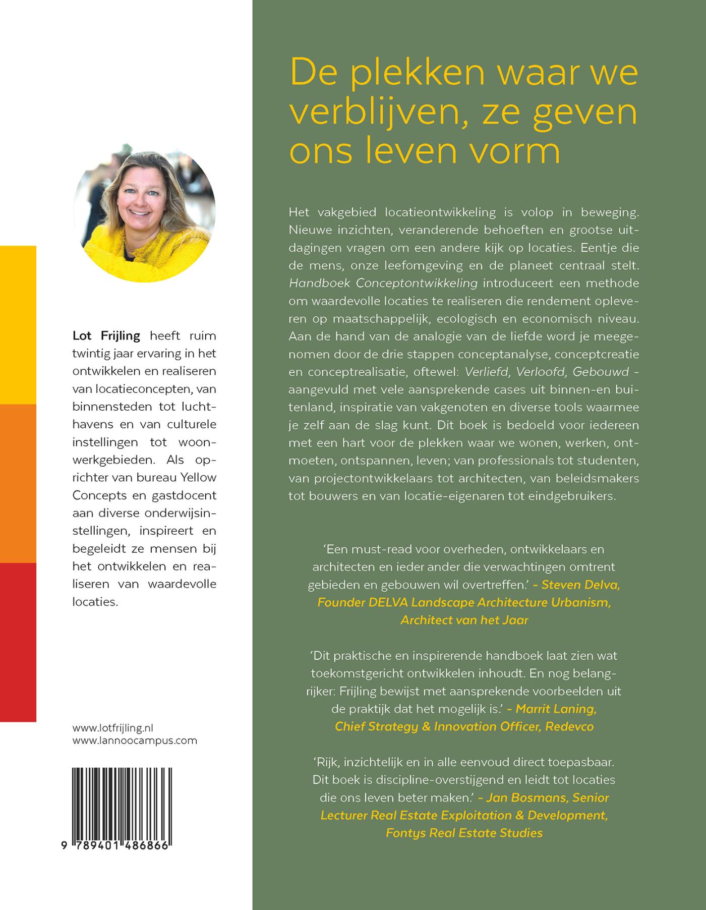 Achterkant van Handboek conceptontwikkeling - In 3 stappen naar waardevolle locaties