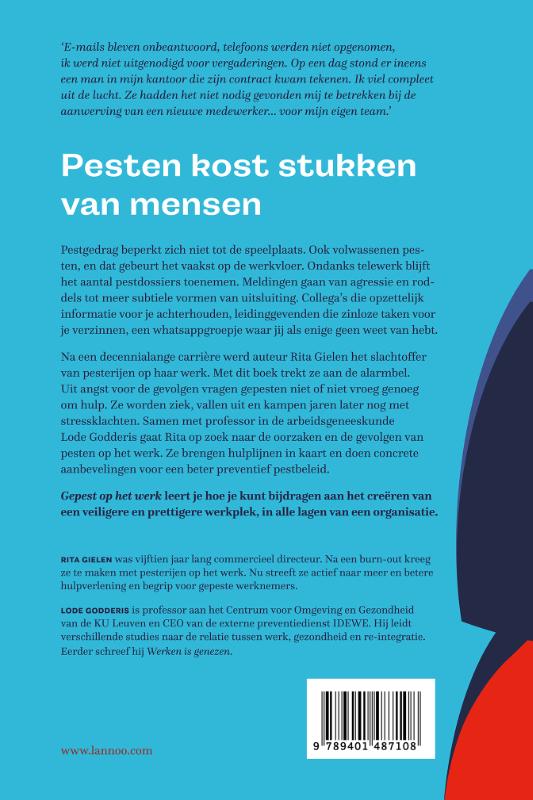 Achterkant van Gepest op het werk