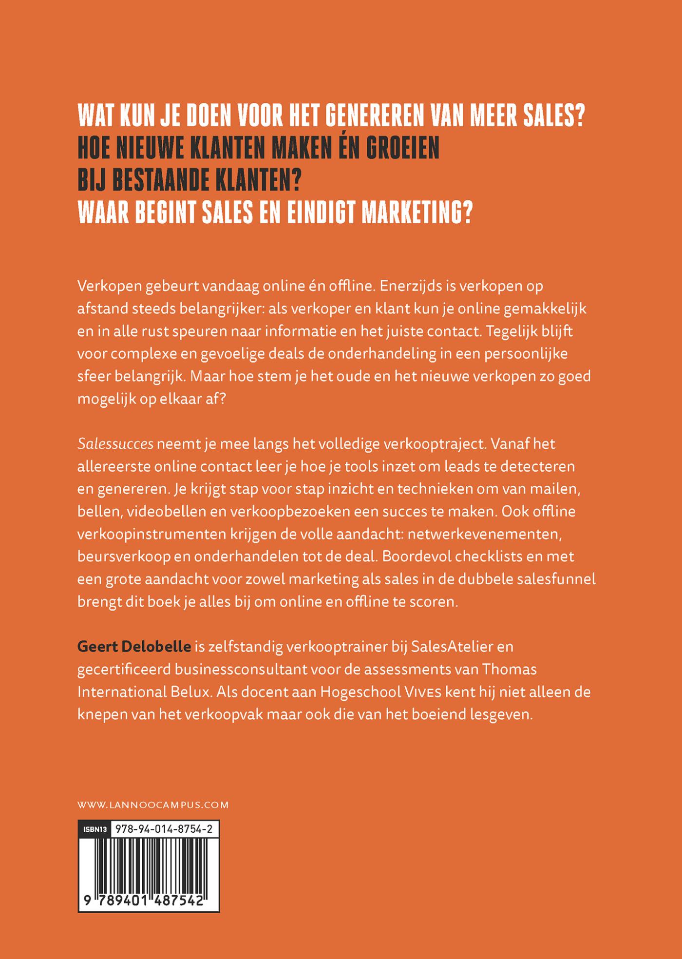 Achterkant van Salessucces
