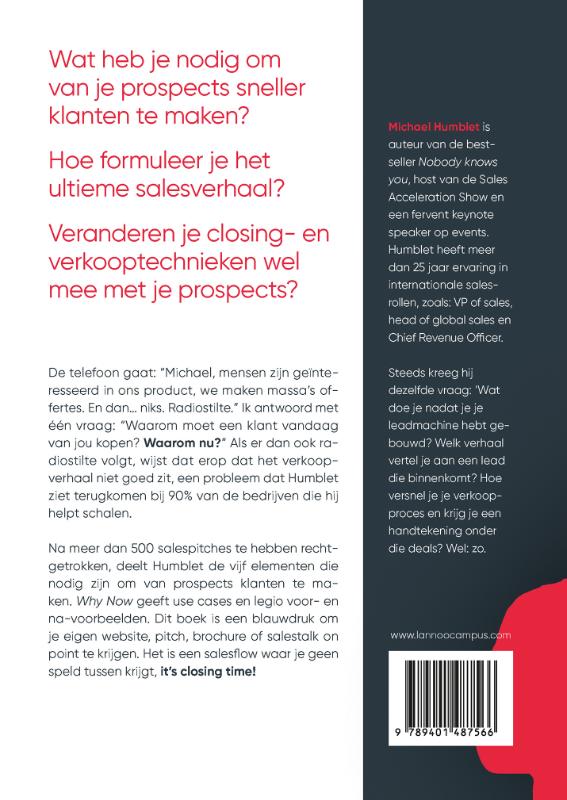 Achterkant van Why now?