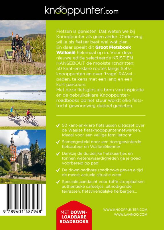 Achterkant van Knooppunter Groot Fietsboek Wallonië