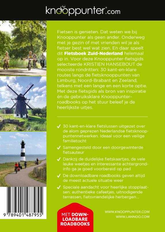 Achterkant van Knooppunter Fietsboek Zuid-Nederland