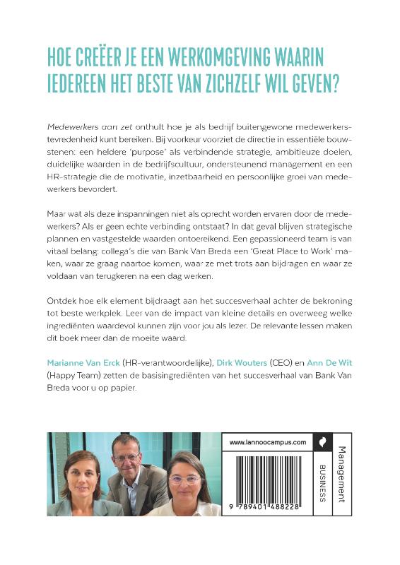 Achterkant van Medewerkers aan zet