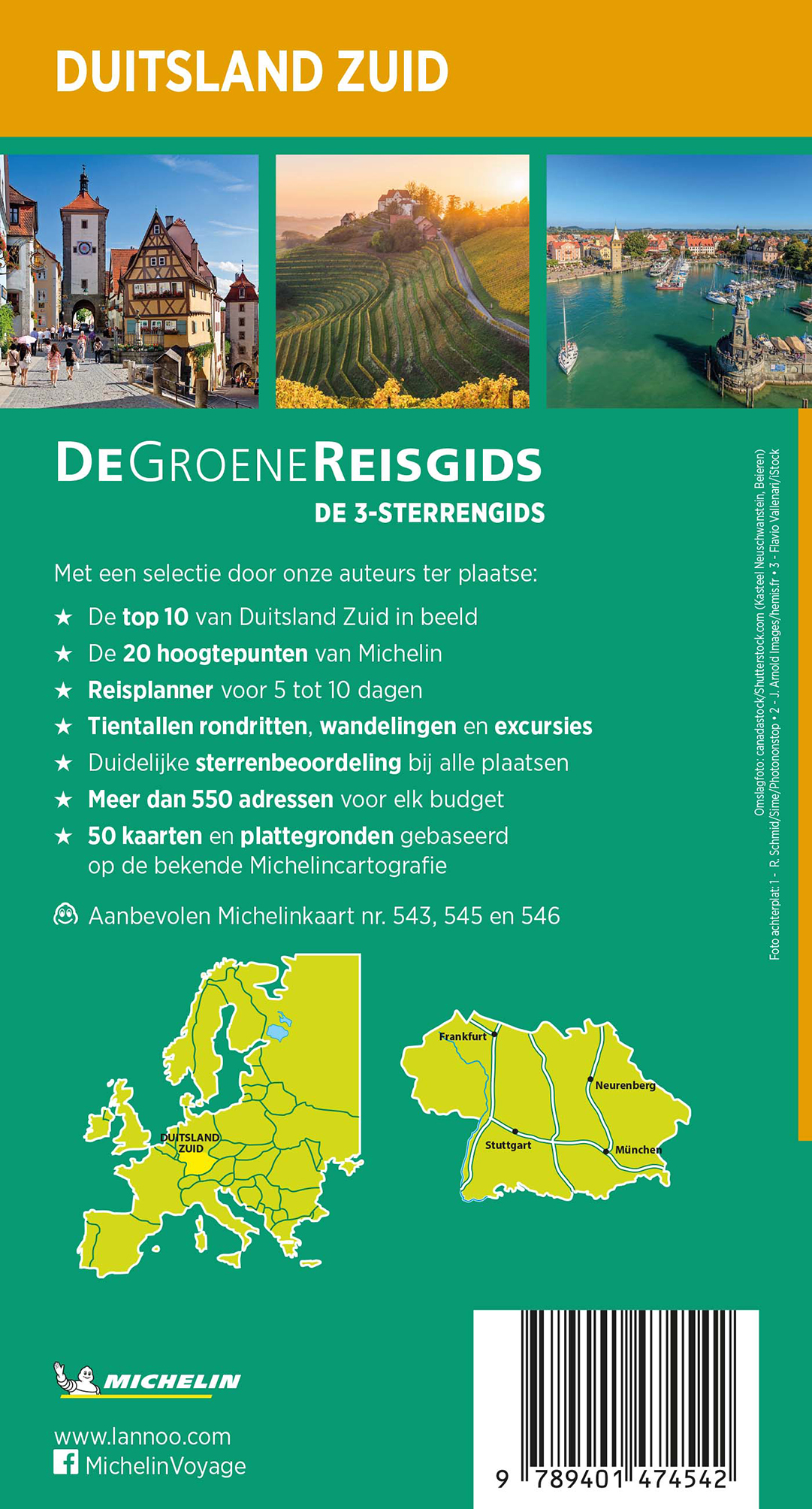Achterkant van De Groene Reisgids Duitsland Zuid