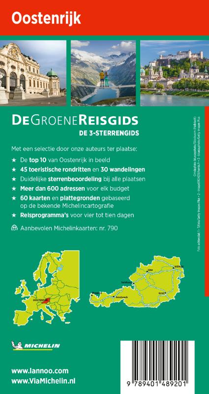 Achterkant van De Groene Reisgids - Oostenrijk