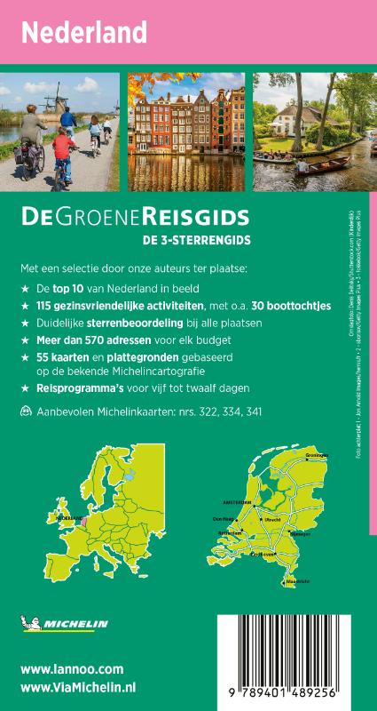 Achterkant van De Groene Reisgids - Nederland