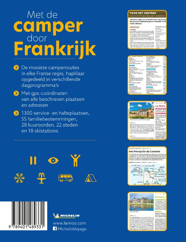 Achterkant van Met de camper door Frankrijk