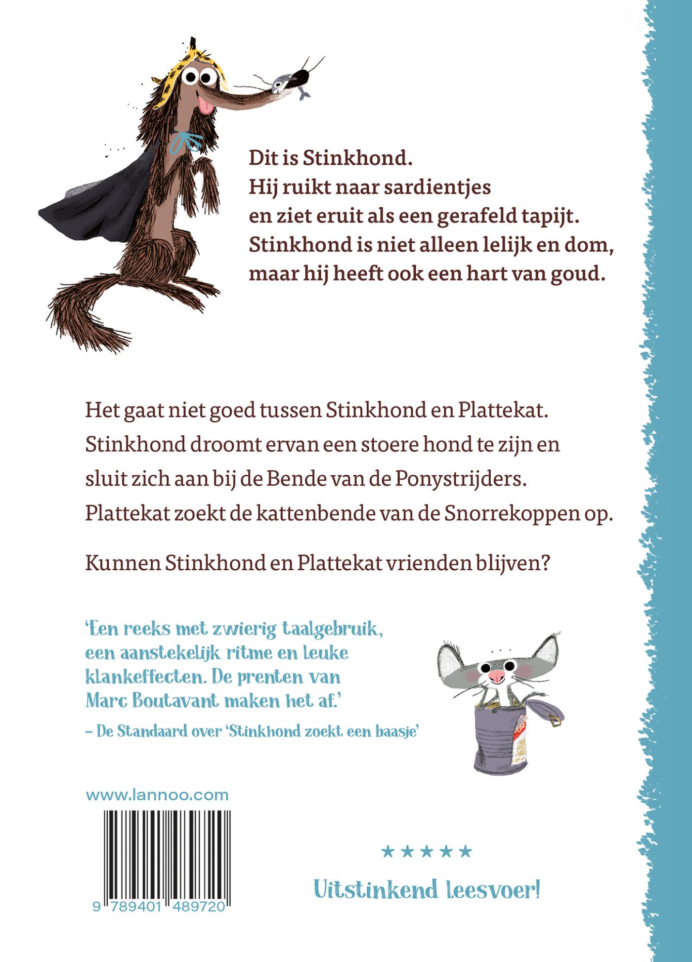 Achterkant van De bende van Stinkhond