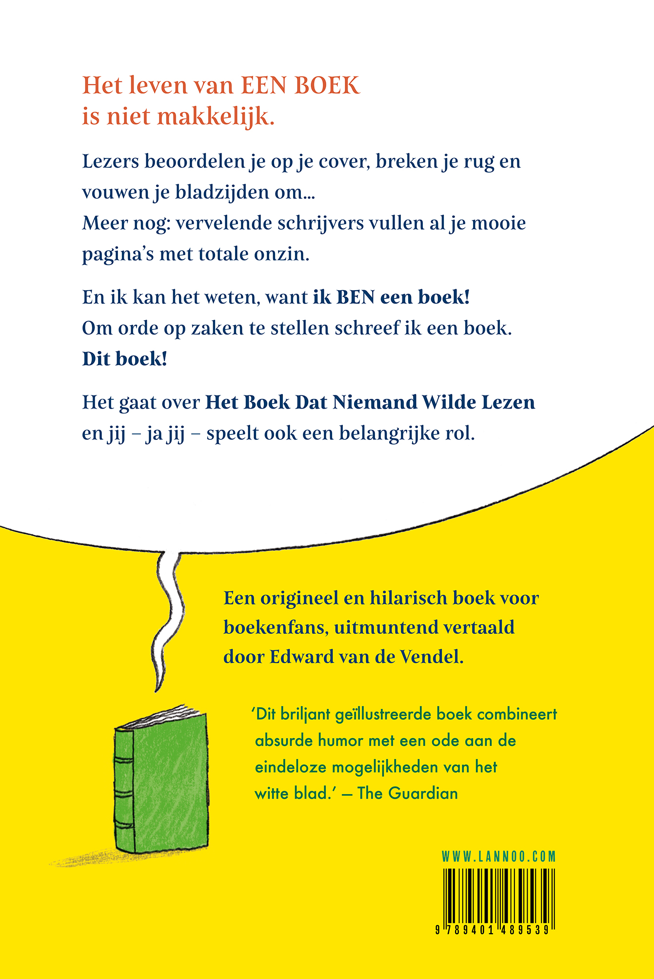 Achterkant van Het boek dat niemand wilde lezen