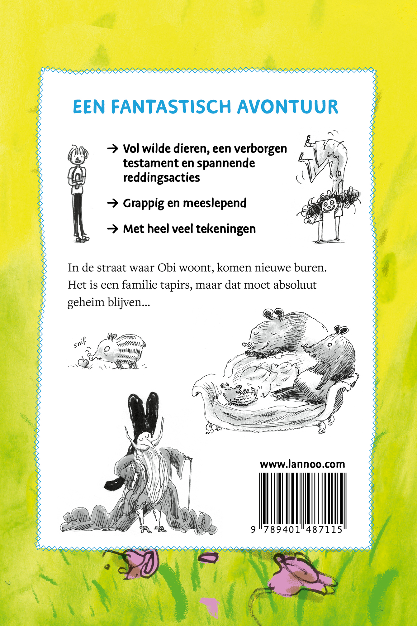 Achterkant van Obi en Tito Tapir