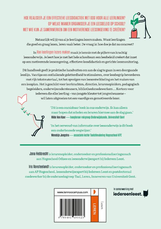Achterkant van Van leerlingen lezers maken