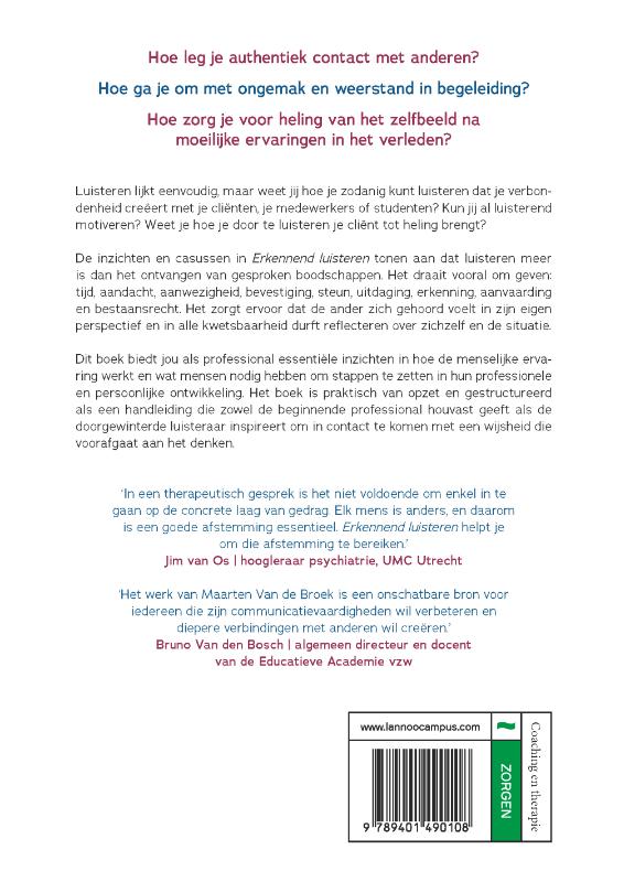 Achterkant van Erkennend luisteren