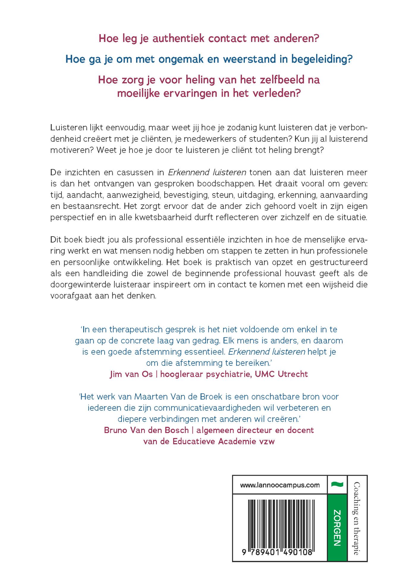 Achterkant van Erkennend luisteren