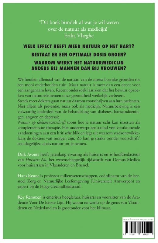 Achterkant van Natuur op doktersvoorschrift