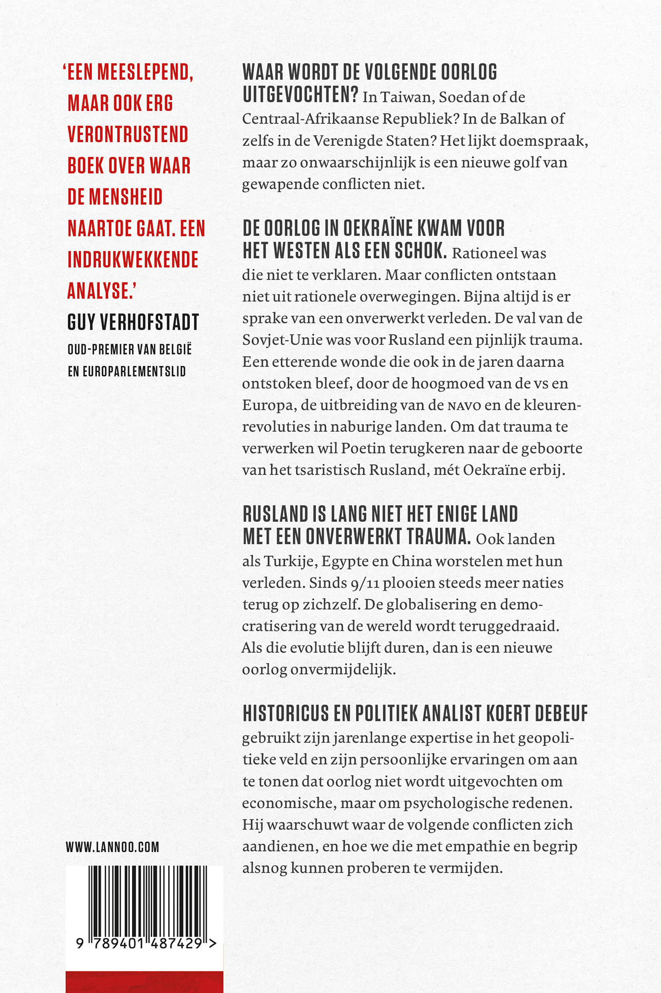 Achterkant van Waarom dit niet de laatste oorlog is