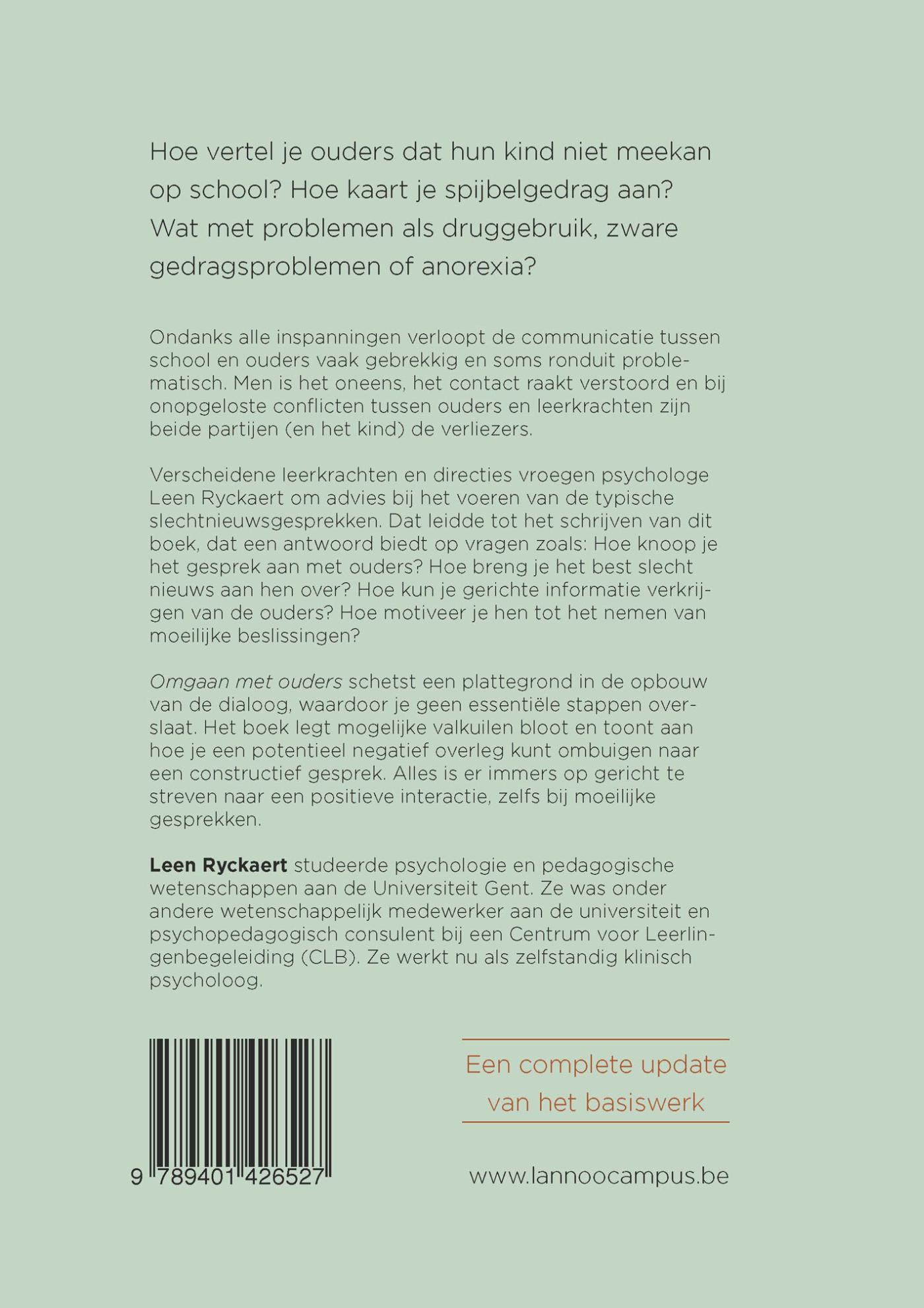 Achterkant van Omgaan met ouders