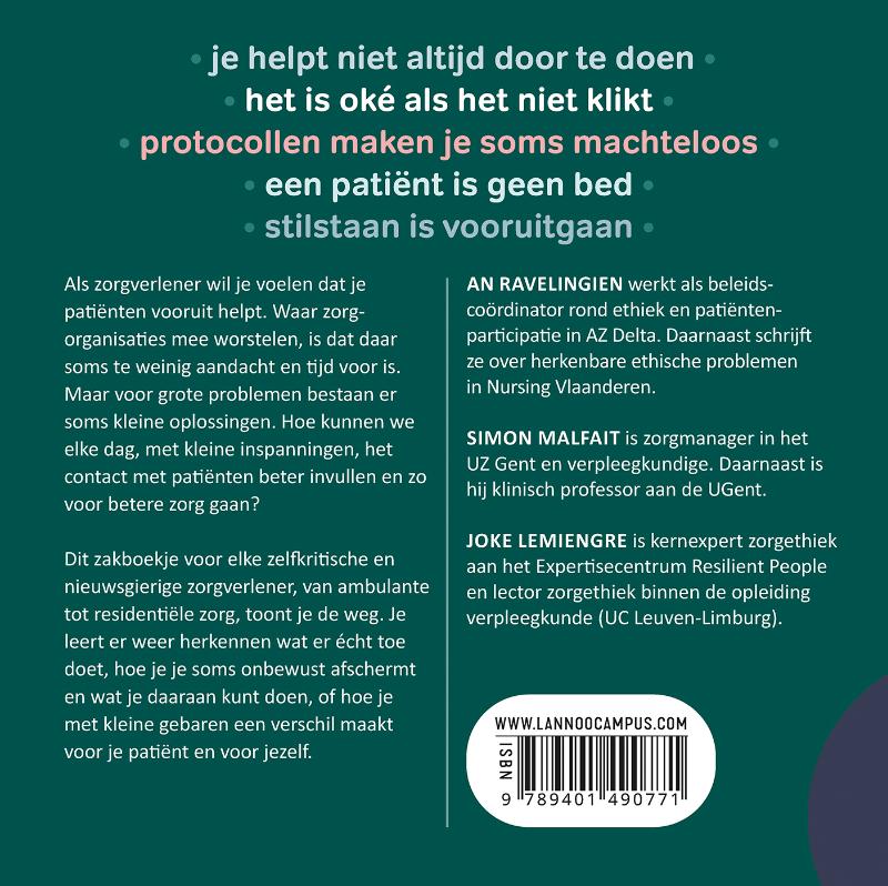 Achterkant van Persoonsgerichte zorg