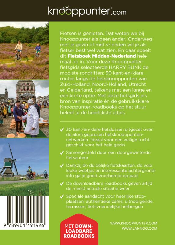 Achterkant van Fietsboek Midden-Nederland