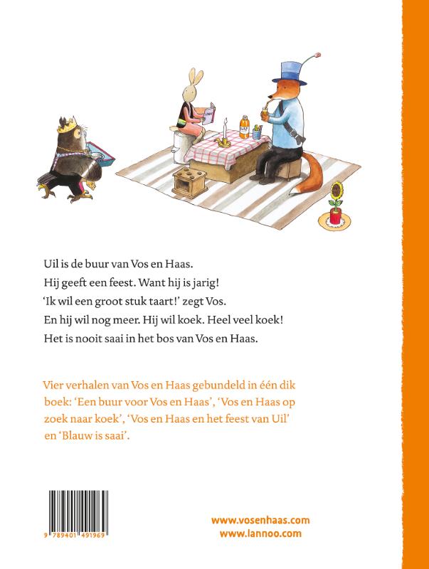 Achterkant van Het grote voorleesboek van Vos en Haas